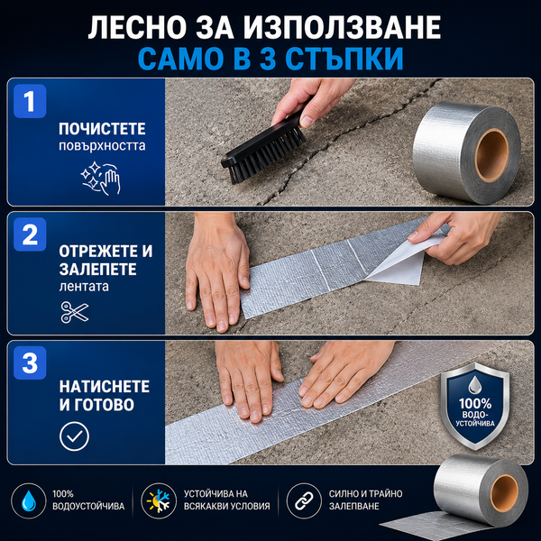 Мощна лепяща лента против течове